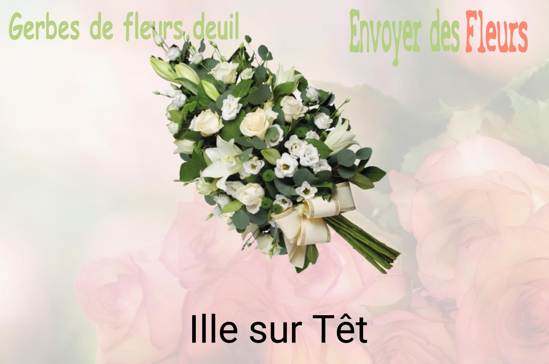 Gerbe de fleurs de deuil livrée à Ille-sur-Têt